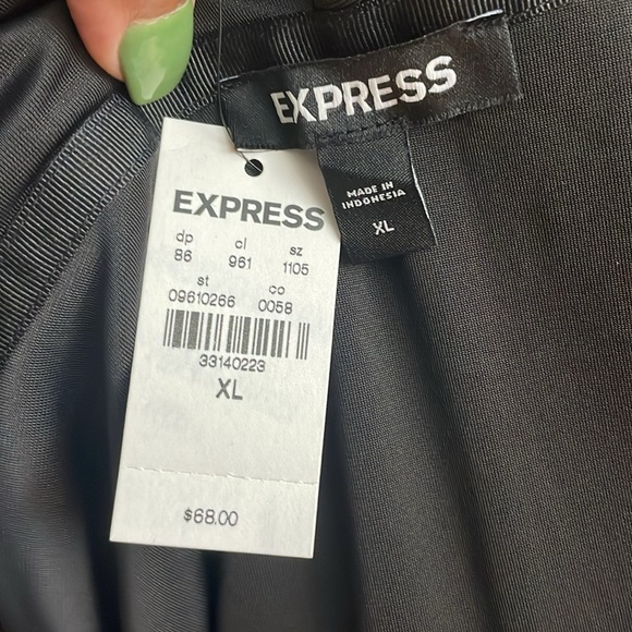 🆕 Express Velvet Banded Bottom Hoodie XL - Picture 6 of 7